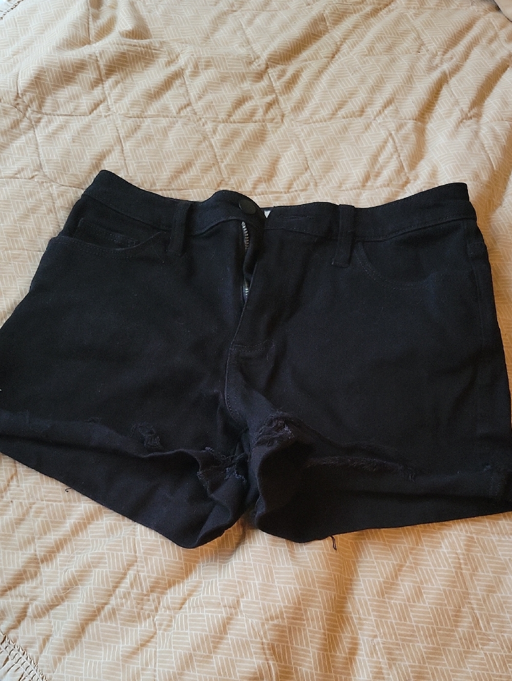 Universal Thread Black High-Rise Midi Shorts
